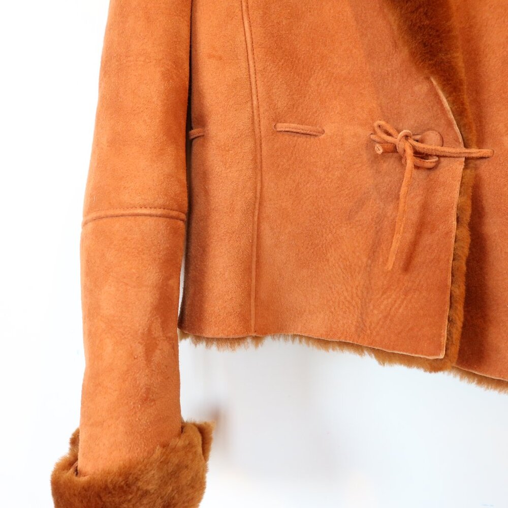 Wilsons vintage Leather Brown shearling fur lined Jacket - Picture 5 of 15